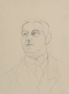 Boeckl, Portrait Frankl Zeichnung