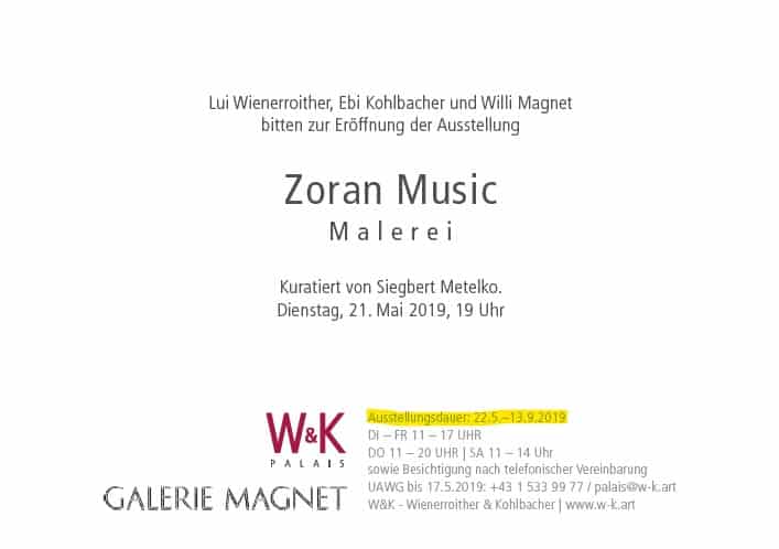 Zoran Music Exhibition Invitation