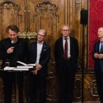 Eröffnung: Mag. Hans Peter Wipplinger, Direktor des Leopoldmuseums, Lui Wienerroither von Wienerroither & Kohlbacher, Galerist Wilfried Magnet und Kurator Siegbert Metelko