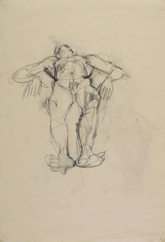 Anton Kolig, Lying Male Nude with Angled Arms