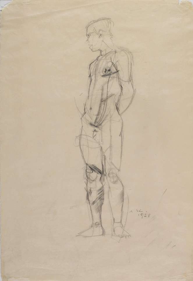 Anton Kolig, Standing Male Nude, 1928
