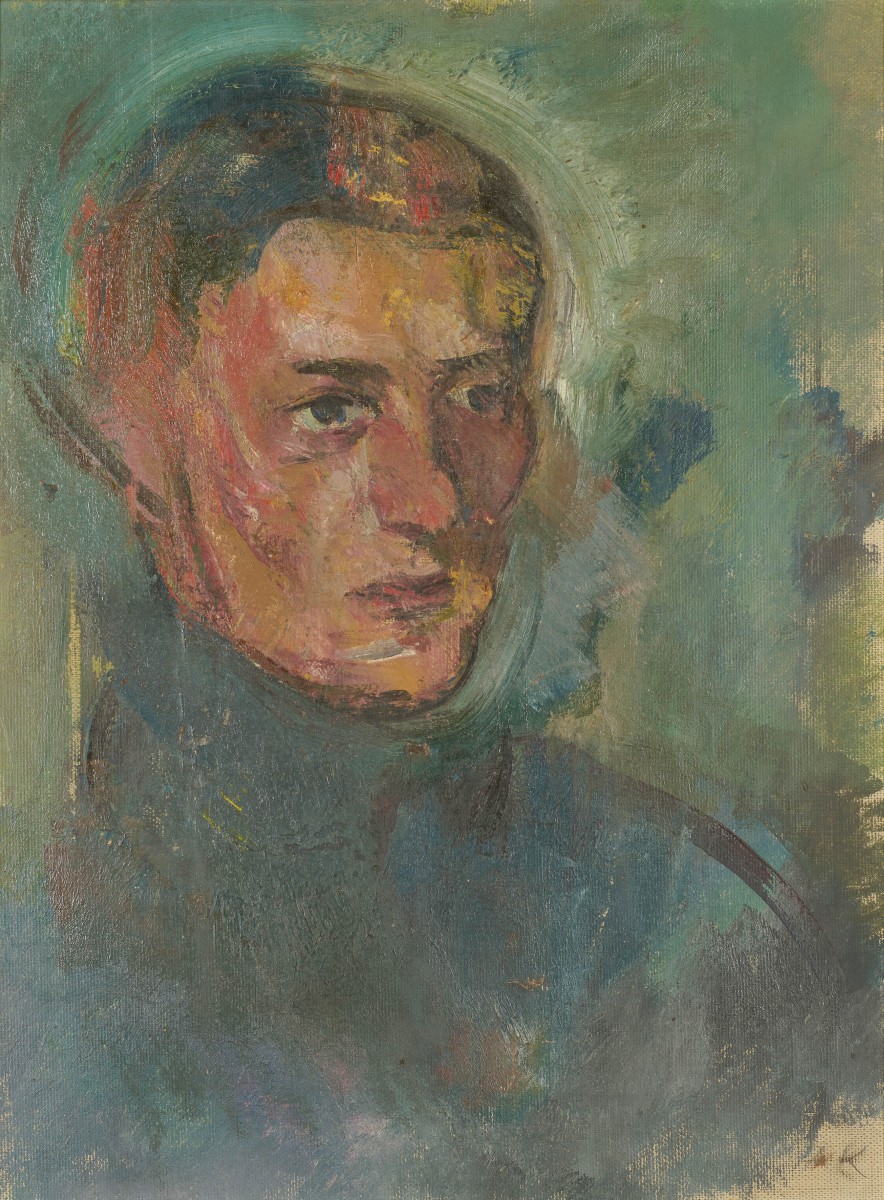 Anton Kolig (1886-1950), Kärntner Bursche, 1918, oil on canvas, 48x36cm, signed, WVAK118