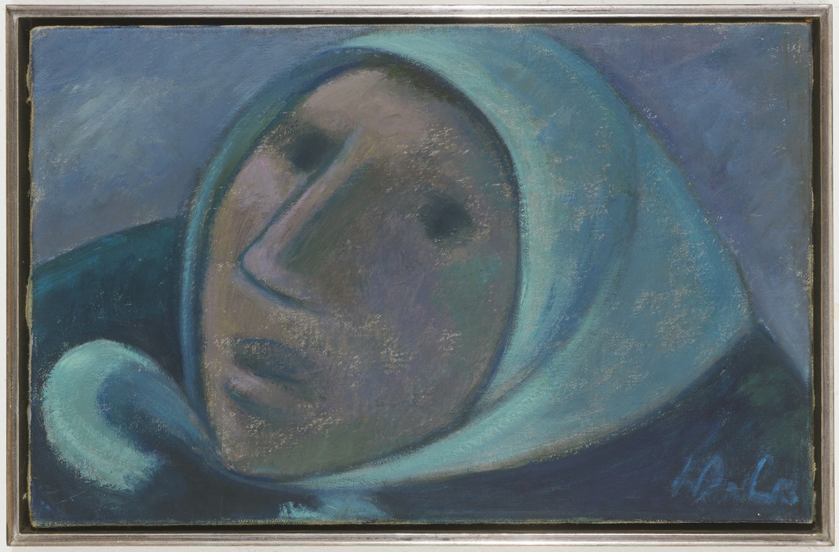 Werner Berg (1904-1981), head, 1980, oil on canvas, 35x55cm, signed, WVWB 1260
