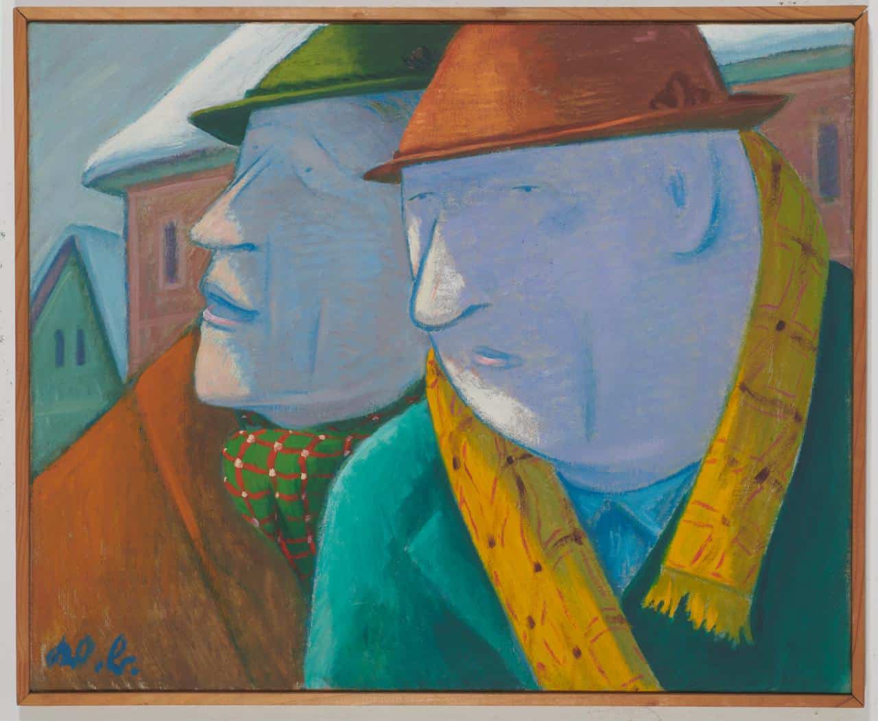 Werner Berg (1904-1981), Zwei Männer im Licht) 1956, Öl auf Leinwand, 65 x 75cm, signiert, WVWB 468
